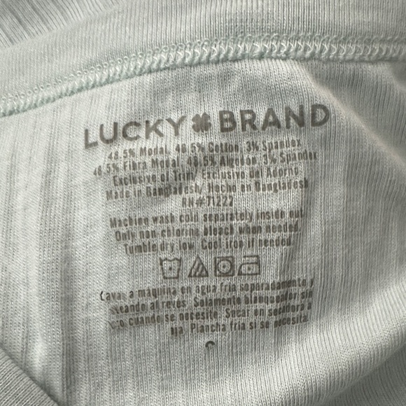 Lucky Brand Soft Mint Ribbed Tee - Picture 5 of 5